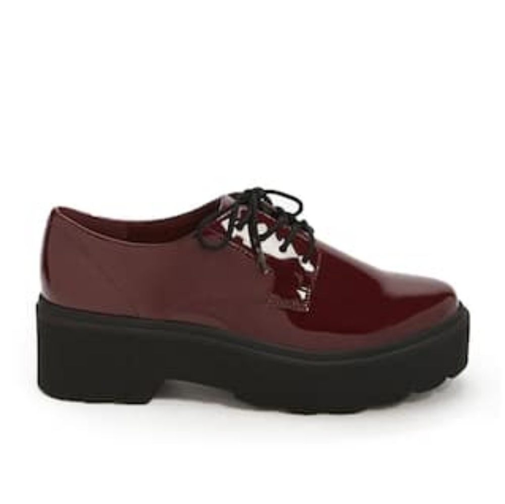Forever 21 Faux Leather Oxford Creepers (Burgundy)